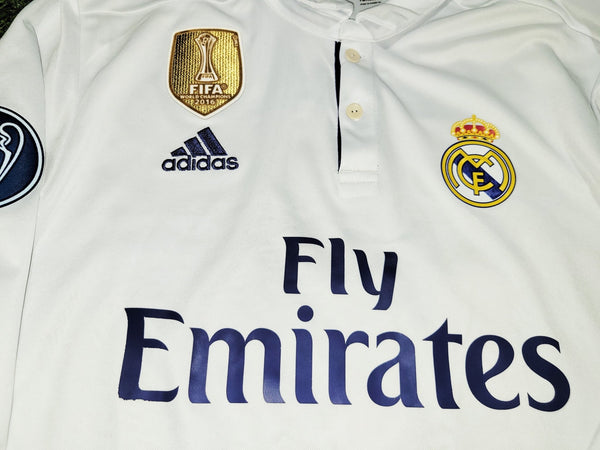 Bale Real Madrid 2016 2017 Home Long Sleeve UEFA Soccer Jersey Shirt M SKU# AI5184 Adidas