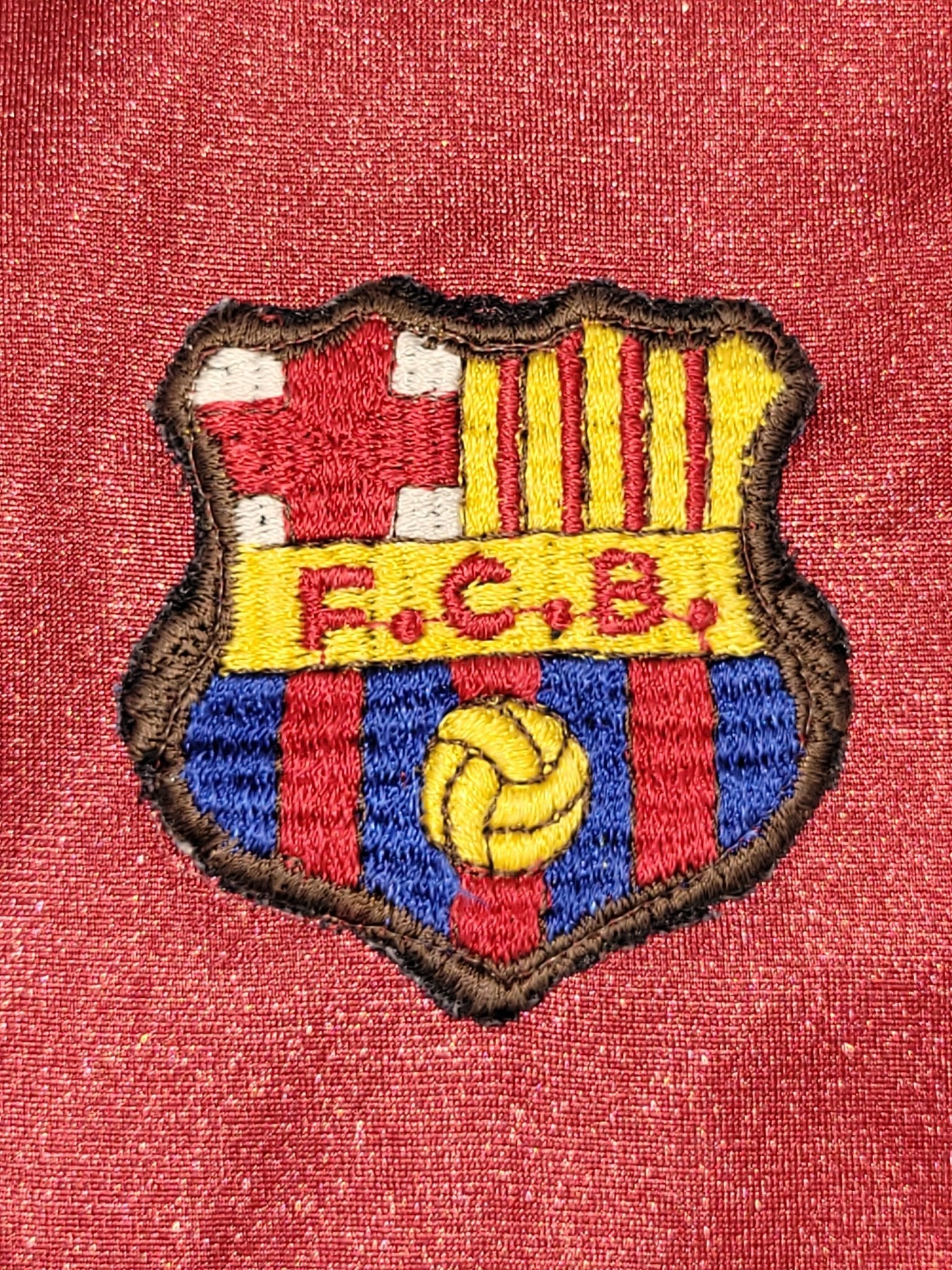 A Meyba brand FC Barcelona football jersey game worn and signed by A Meyba brand FC Barcelona football jersey game worn and signed by