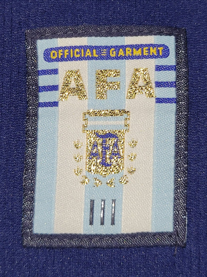 Batistuta Argentina 1998 WORLD CUP Away Soccer Jersey Shirt L Adidas