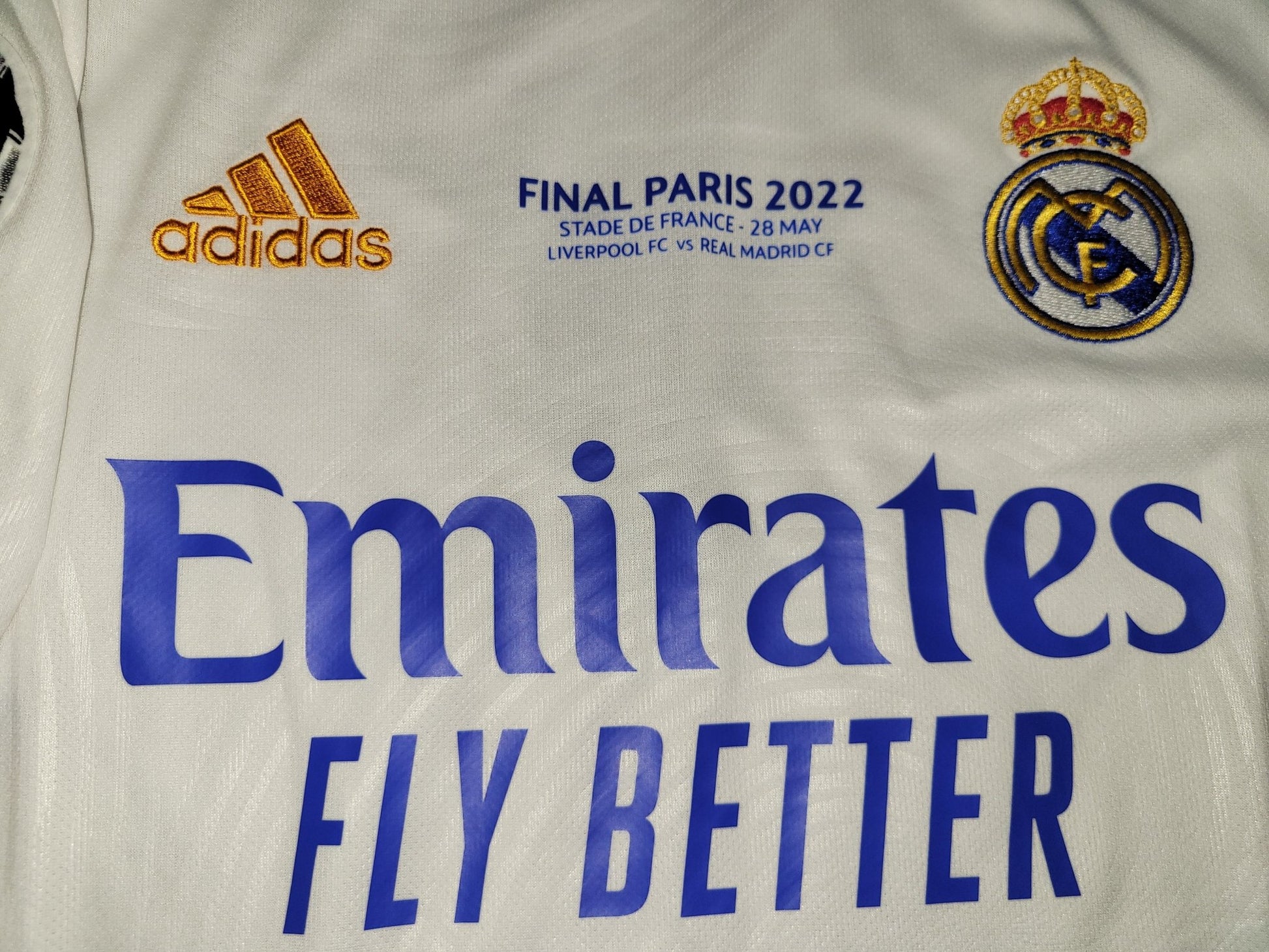 Benzema Real Madrid 2021 2022 UEFA FINAL Home Soccer Jersey Shirt BNWT M SKU# GQ1359 Adidas