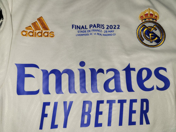 Benzema Real Madrid 2021 2022 UEFA FINAL Home Soccer Jersey Shirt BNWT M SKU# GQ1359 Adidas