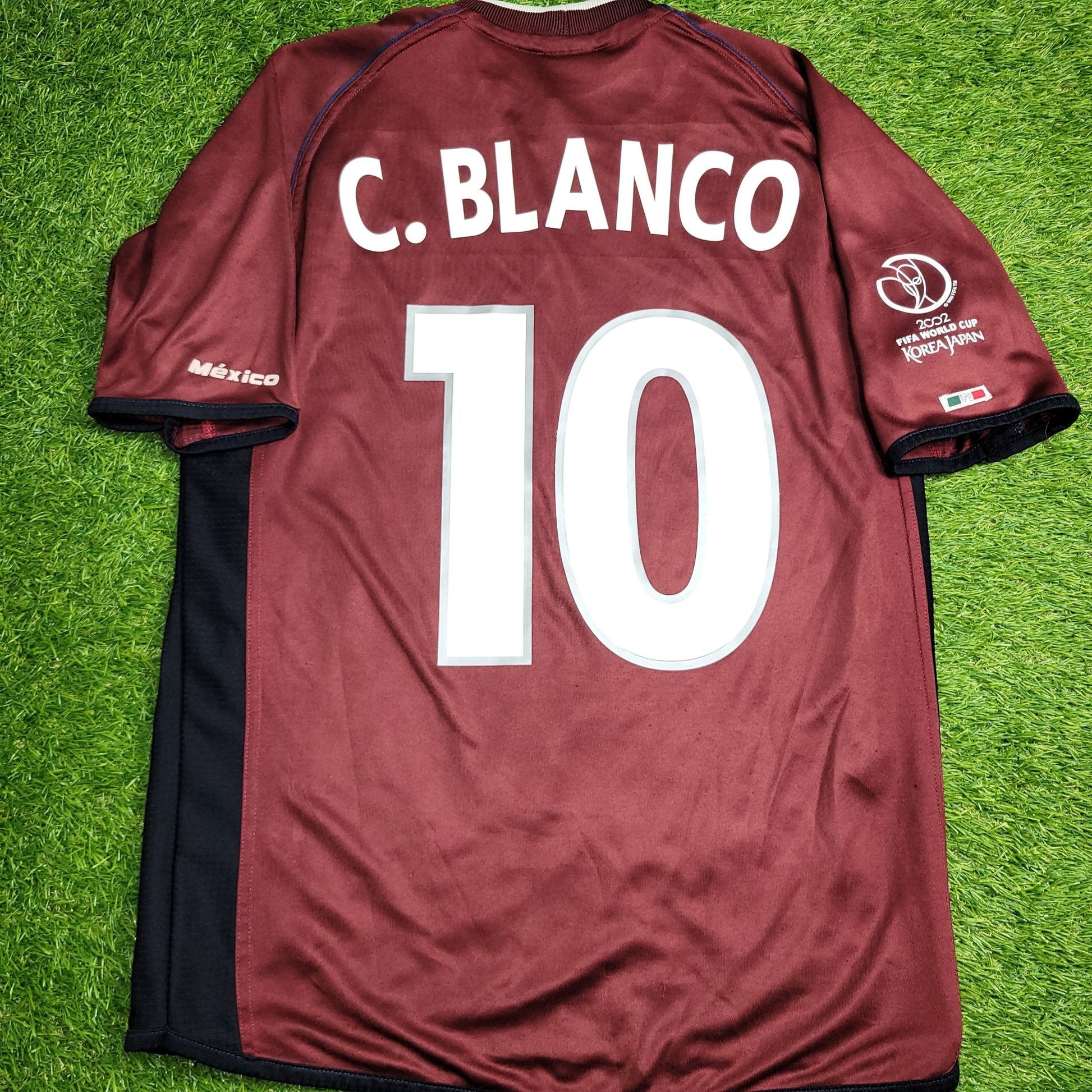 Blanco Mexico 2002 WORLD CUP Atletica Third Soccer Jersey XL