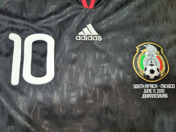 Blanco Mexico 2010 WORLD CUP Away Black Soccer Jersey Shirt XL SKU# P41397 Adidas
