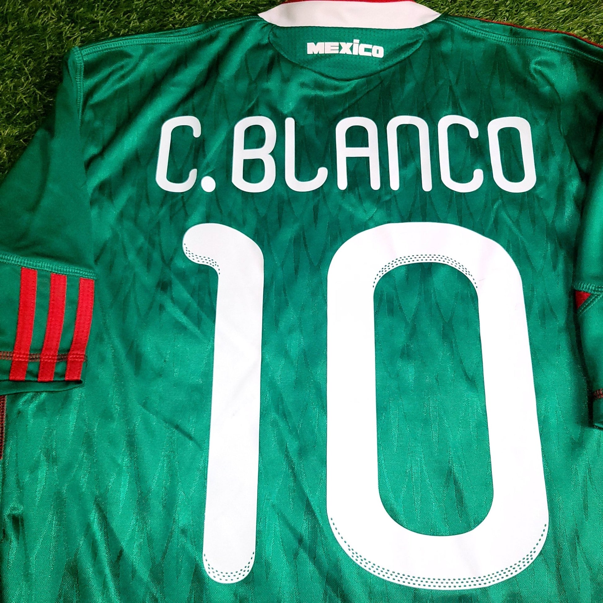 Blanco Mexico 2010 WORLD CUP Home Soccer Jersey Shirt M SKU P41410 Adidas