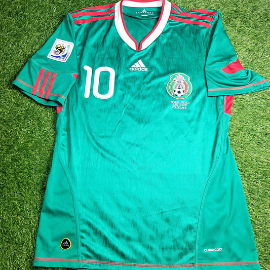 Blanco Mexico 2010 WORLD CUP Home Soccer Jersey Shirt M SKU P41410 Adidas