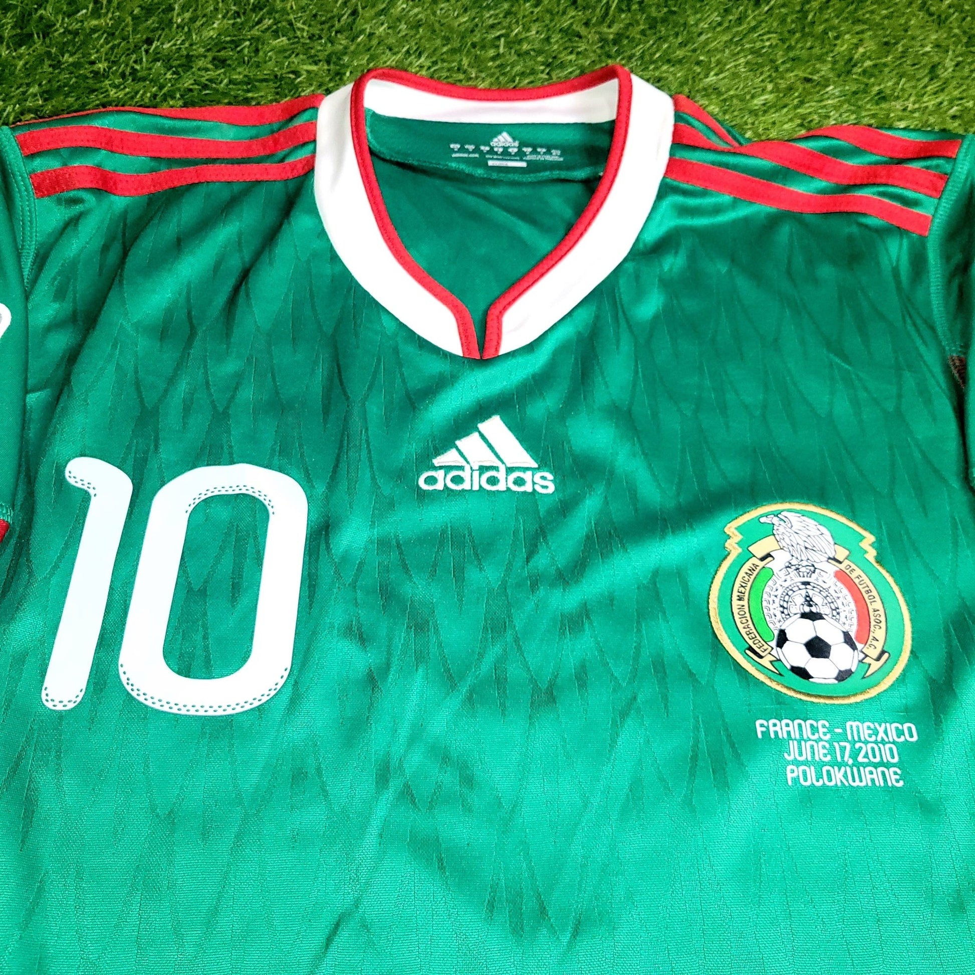 Blanco Mexico 2010 WORLD CUP Home Soccer Jersey Shirt M SKU P41410 Adidas