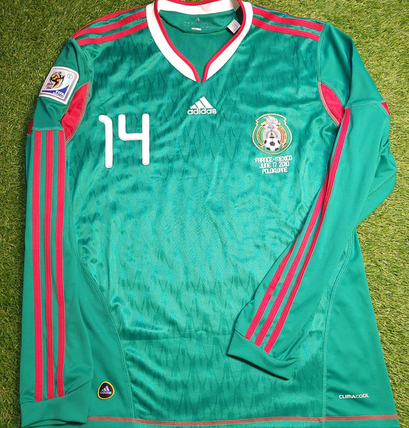 Chicharito Mexico 2010 WORLD CUP Home Long Sleeve Soccer Jersey Shirt chicharito-mexico-2010-world-cup-home-long-sleeve-soccer-jersey-shirt