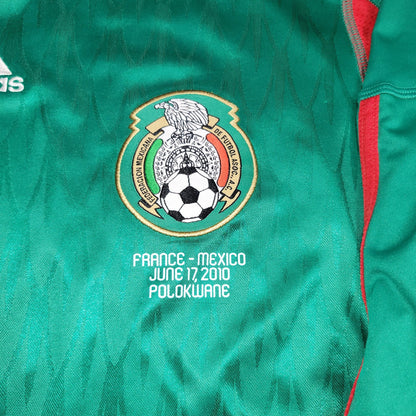 Chicharito Mexico 2010 WORLD CUP Home Long Sleeve Soccer Jersey Shirt M SKU P41409 Adidas