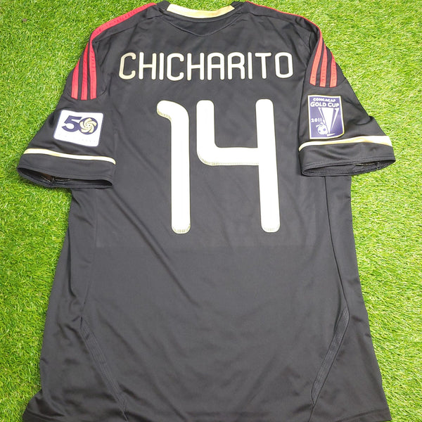Chicharito Mexico 2011 GOLD CUP FINAL Soccer Away Jersey Shirt L SKU# V31526 Adidas