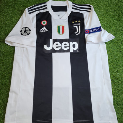 Cristiano Ronaldo Juventus 2018 2019 DEBUT UEFA Soccer Jersey Shirt L SKU CF3489 Adidas