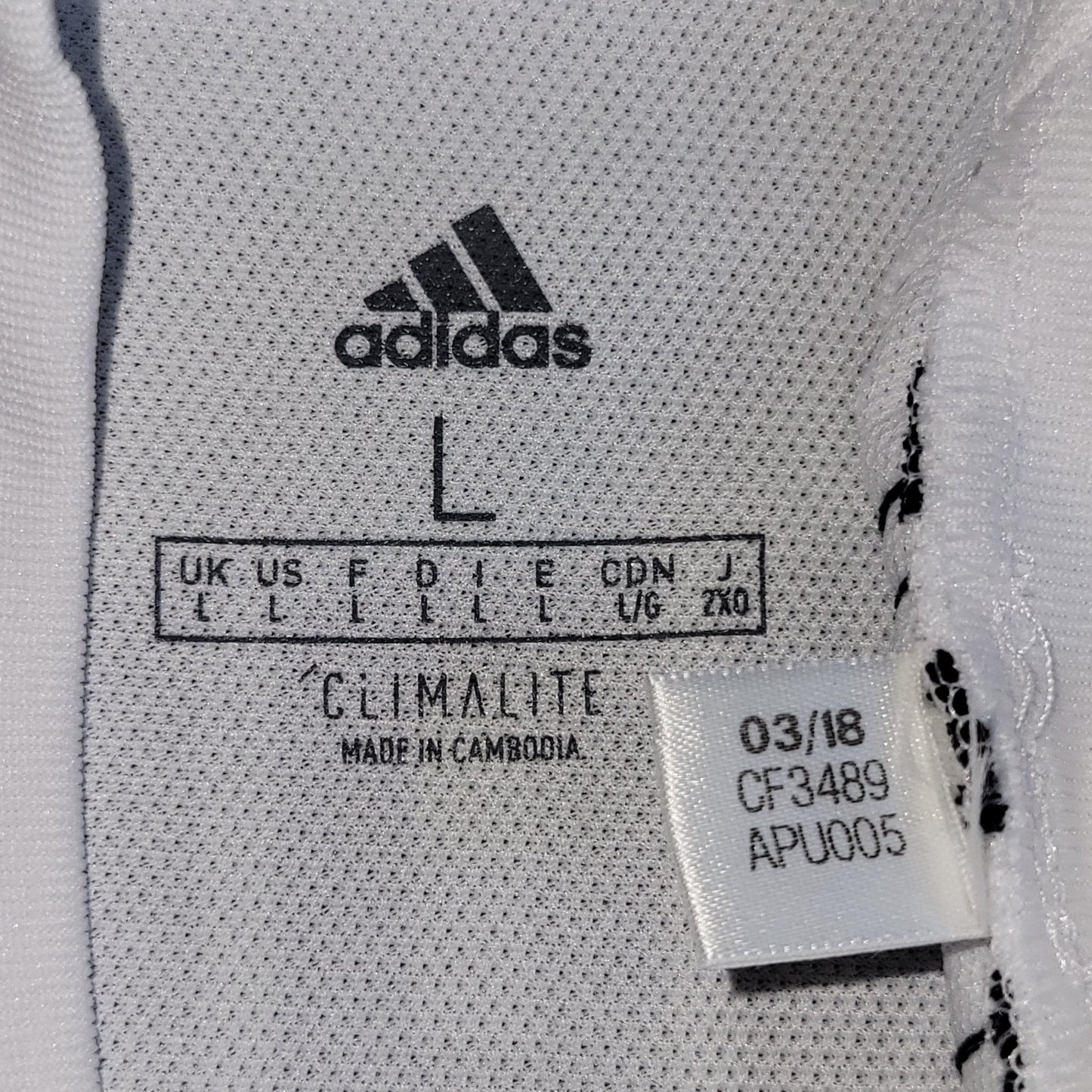 Cristiano Ronaldo Juventus 2018 2019 DEBUT UEFA Soccer Jersey Shirt L SKU CF3489 Adidas
