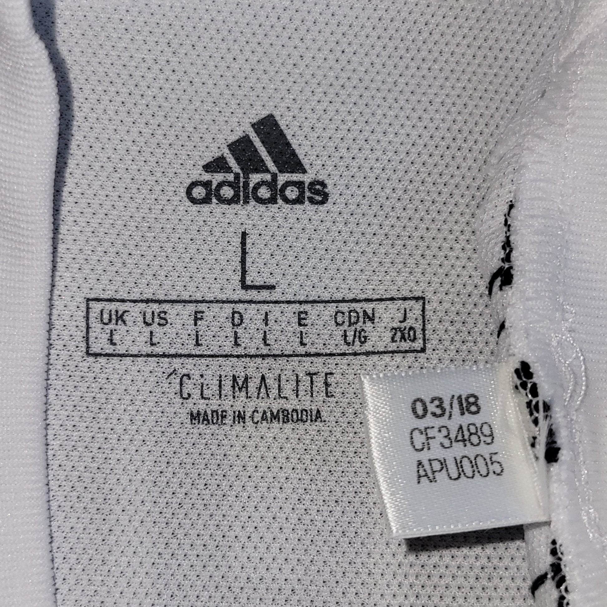 Cristiano Ronaldo Juventus 2018 2019 DEBUT UEFA Soccer Jersey Shirt L SKU CF3489 Adidas