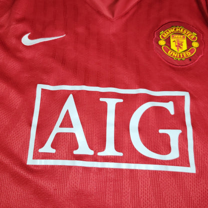 Cristiano Ronaldo Manchester United 2007 2008 Home Long Sleeve Soccer Jersey Shirt L SKU# 237925 - 666 Nike