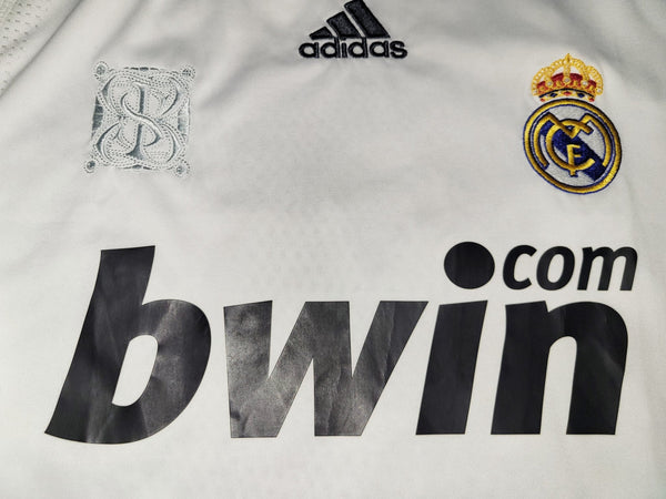 Cristiano Ronaldo Real Madrid 2009 2010 DEBUT Home Soccer Jersey Shirt M SKU# E84352 Adidas