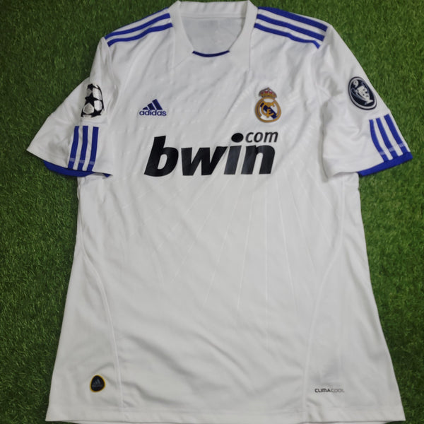 Cristiano Ronaldo Real Madrid 2010 2011 UEFA Home Soccer Jersey Shirt L SKU# P96001 Adidas