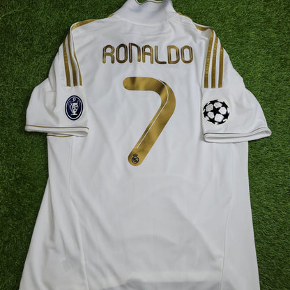 Cristiano Ronaldo Real Madrid 2011 2012 UEFA Soccer Jersey Shirt L SKU# V13646 Adidas