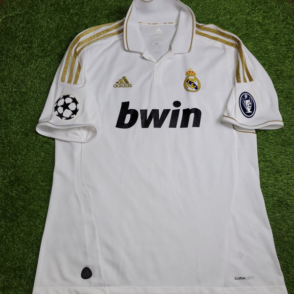 Cristiano Ronaldo Real Madrid 2011 2012 UEFA Soccer Jersey Shirt L SKU# V13646 Adidas