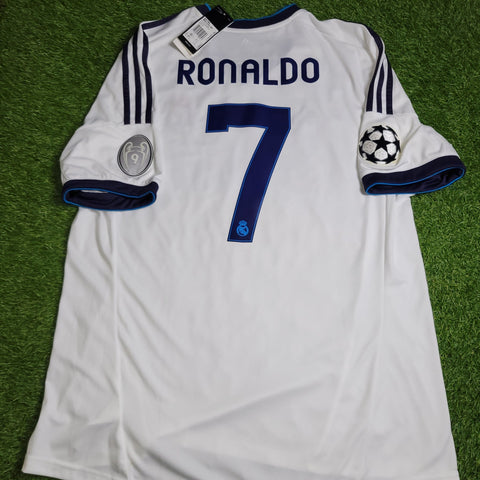Cristiano Ronaldo Real Madrid 2012 2013 UEFA Home Soccer Jersey Shirt BNWT XL SKU# W41768 Adidas