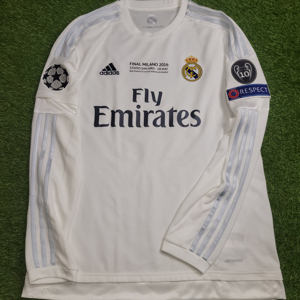 Cristiano Ronaldo Real Madrid 2015 2016 Long Sleeve UEFA FINAL Soccer ...