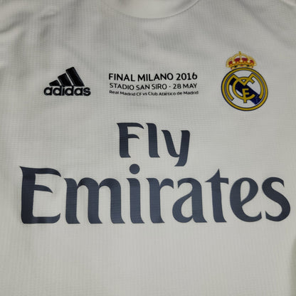 Cristiano Ronaldo Real Madrid 2015 2016 Long Sleeve UEFA FINAL Soccer Jersey Shirt M SKU S12653 Adidas