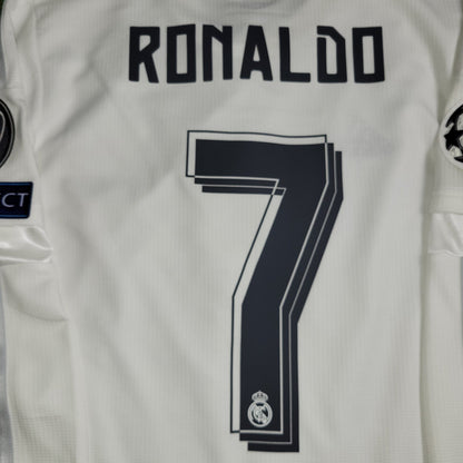 Cristiano Ronaldo Real Madrid 2015 2016 Long Sleeve UEFA FINAL Soccer Jersey Shirt M SKU S12653 Adidas