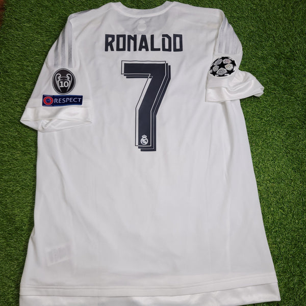 Cristiano Ronaldo Real Madrid 2015 2016 UEFA FINAL ADIZERO PLAYER ISSUE Soccer Jersey Shirt XL SKU# S12654 Adidas