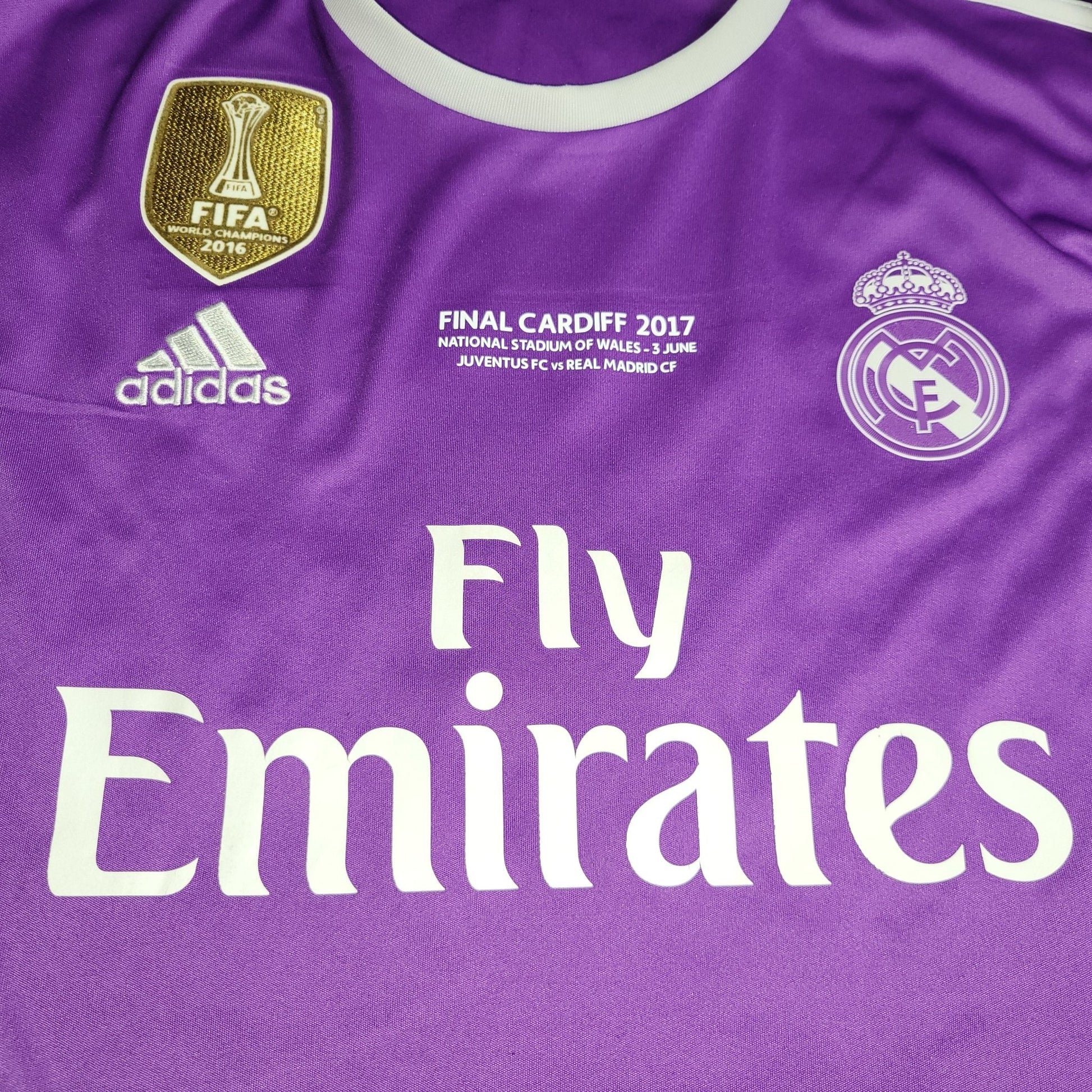 Cristiano Ronaldo Real Madrid 2016 2017 UEFA FINAL Away Soccer Jersey Shirt XL SKU AI5158 Adidas