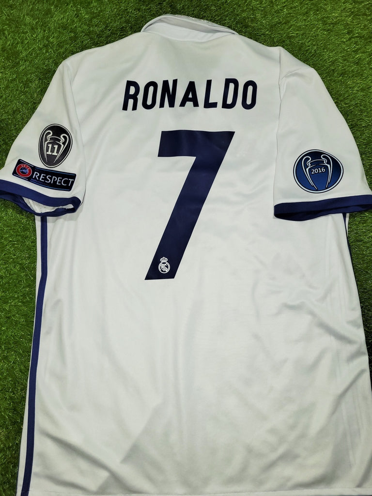 Cristiano Ronaldo Real Madrid 2016 2017 UEFA Home Soccer Jersey Shirt