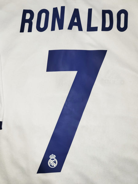 Cristiano Ronaldo Real Madrid 2016 2017 UEFA Home Soccer Jersey Shirt XL SKU# S94992 Adidas