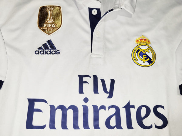 Cristiano Ronaldo Real Madrid 2016 2017 UEFA Home Soccer Jersey Shirt XL SKU# S94992 Adidas