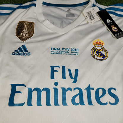 Cristiano Ronaldo Real Madrid 2017 2018 LAST GAME UEFA FINAL Long Sleeve Soccer Jersey Shirt BNWT XL SKU B31106 Adidas