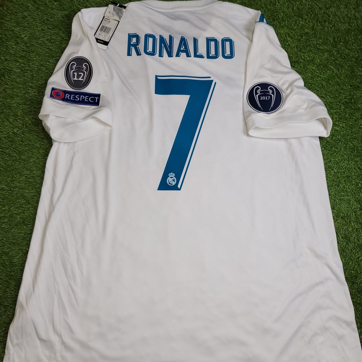 Cristiano Ronaldo Real Madrid 2017 2018 LAST GAME UEFA FINAL Soccer Jersey Shirt BNWT XL SKU B31106 Adidas