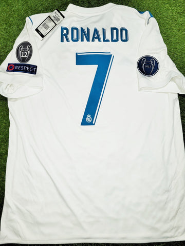Cristiano Ronaldo Real Madrid 2017 2018 LAST GAME UEFA FINAL Soccer Jersey Shirt BNWT XL SKU# B31106 Adidas