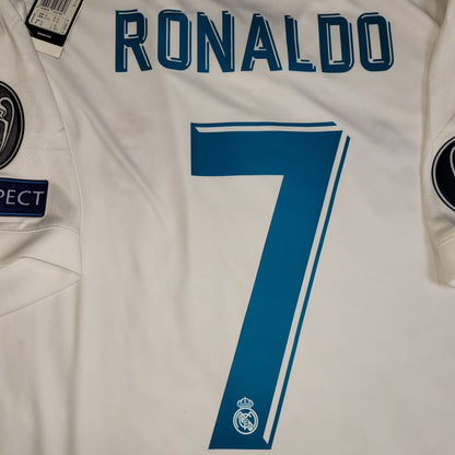 Cristiano Ronaldo Real Madrid 2017 2018 LAST GAME UEFA FINAL Soccer Jersey Shirt BNWT XL SKU B31106 Adidas