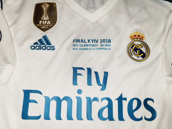 Cristiano Ronaldo Real Madrid 2017 2018 LAST GAME UEFA FINAL Soccer Jersey Shirt L SKU# B31106 Adidas