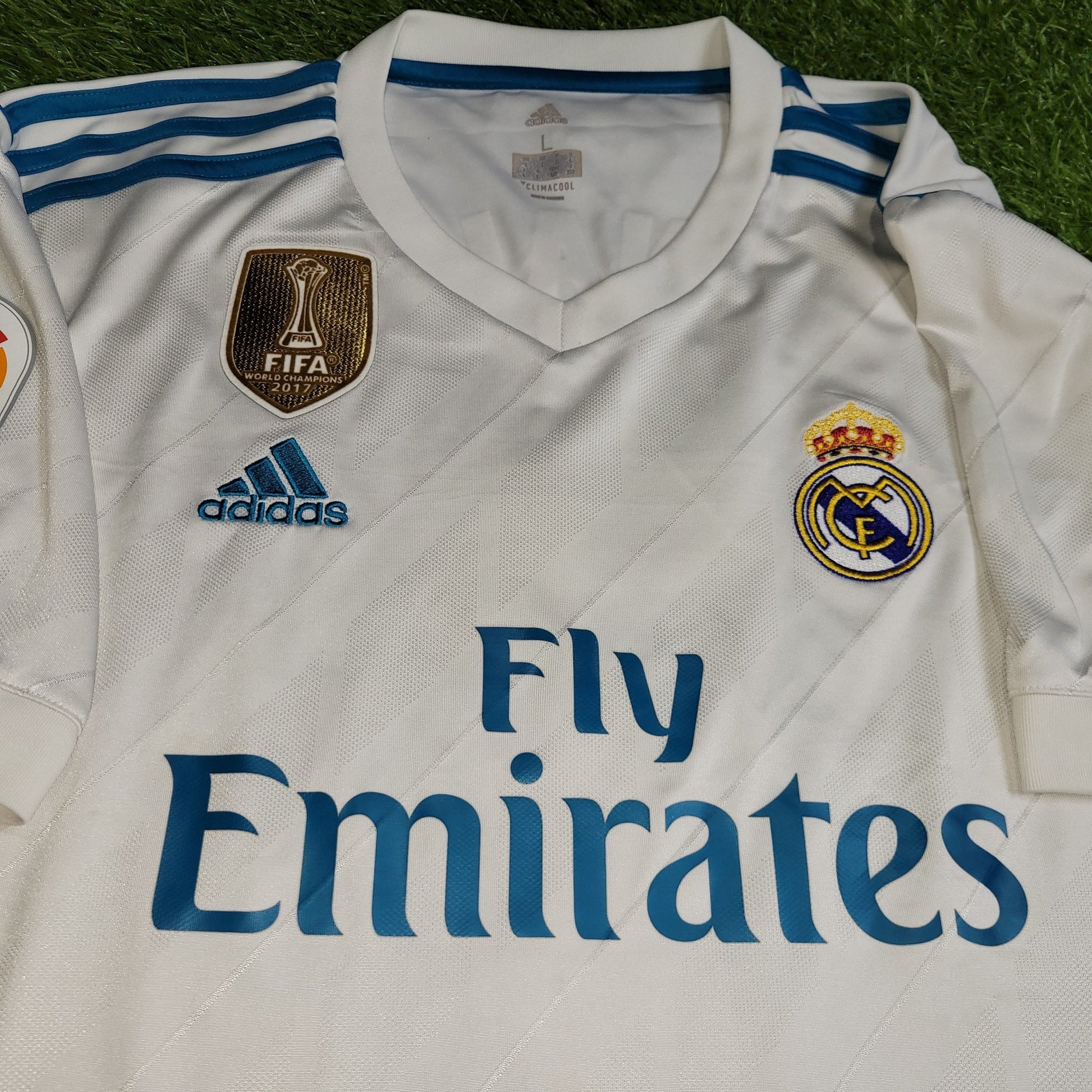Cristiano Ronaldo Real Madrid 2017 2018 Soccer Home Jersey Shirt L SKU B31109 Adidas