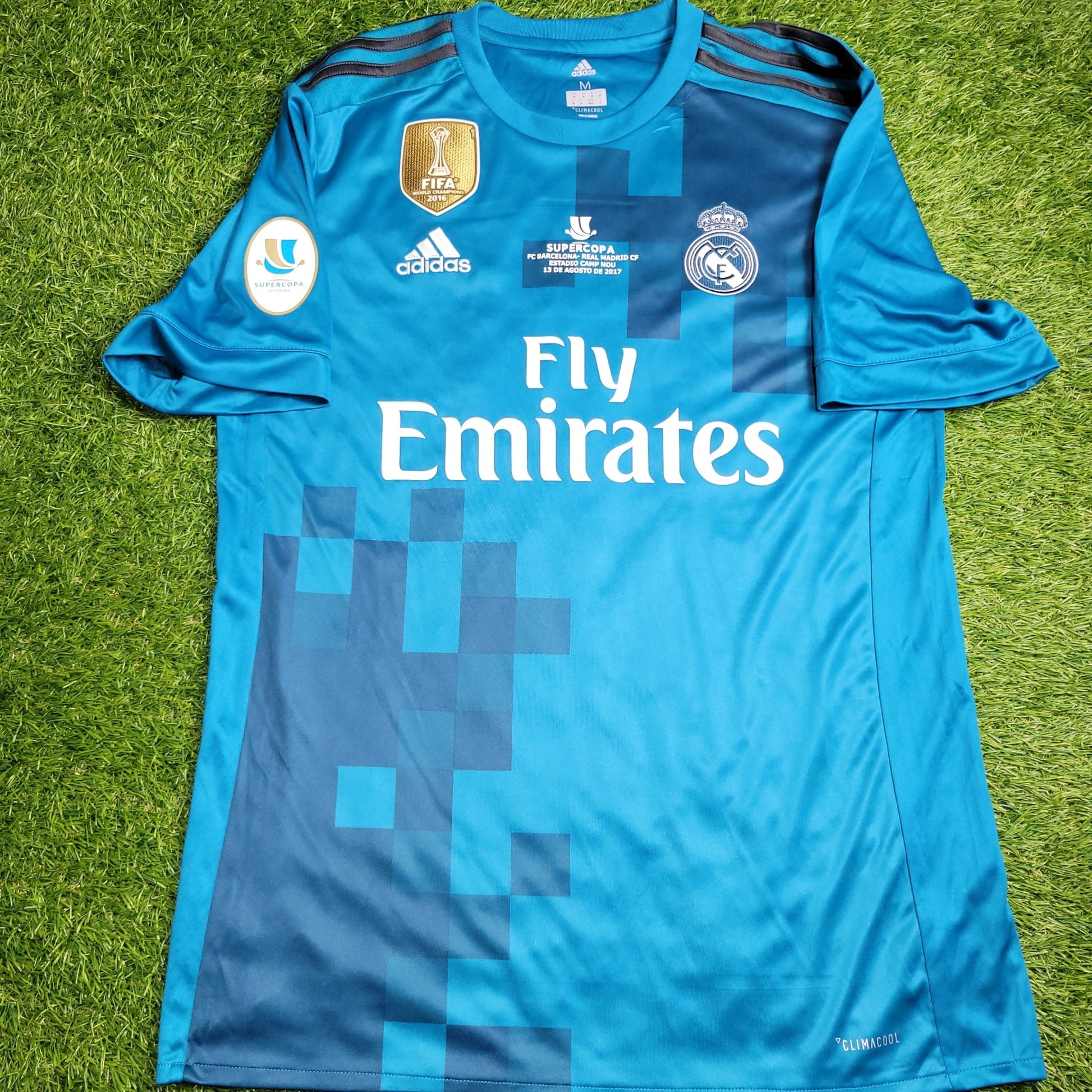 Cristiano Ronaldo Real Madrid 2017 2018 SUPERCUP Third Soccer Jersey Shirt M SKU BR3539 Adidas
