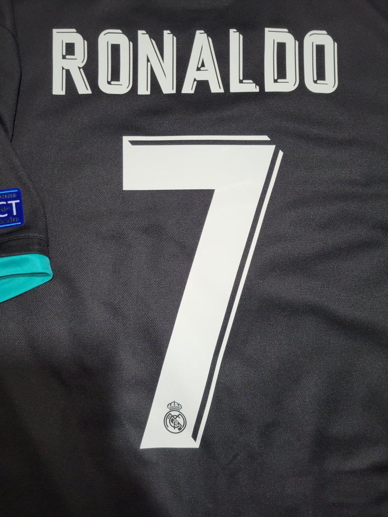 Cristiano Ronaldo Real Madrid 2017 2018 UEFA Away Soccer Jersey Shirt â foreversoccerjerseys
