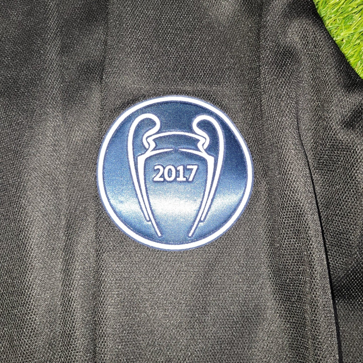 Cristiano Ronaldo Real Madrid 2017 2018 UEFA Long Sleeve Away Soccer Jersey Shirt XL SKU B31088 Adidas