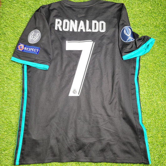 Cristiano Ronaldo Real Madrid 2017 2018 UEFA SUPER CUP Away Soccer Jersey Shirt M SKU# BR3543 Adidas