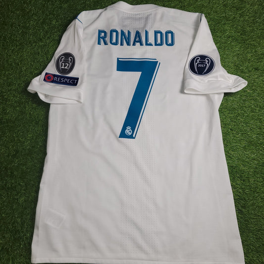 Cristiano Ronaldo Real Madrid Home 2017 2018 LAST SEASON ADIZERO PLAYER ISSUE Soccer Jersey Shirt L SKU B31097 Adidas
