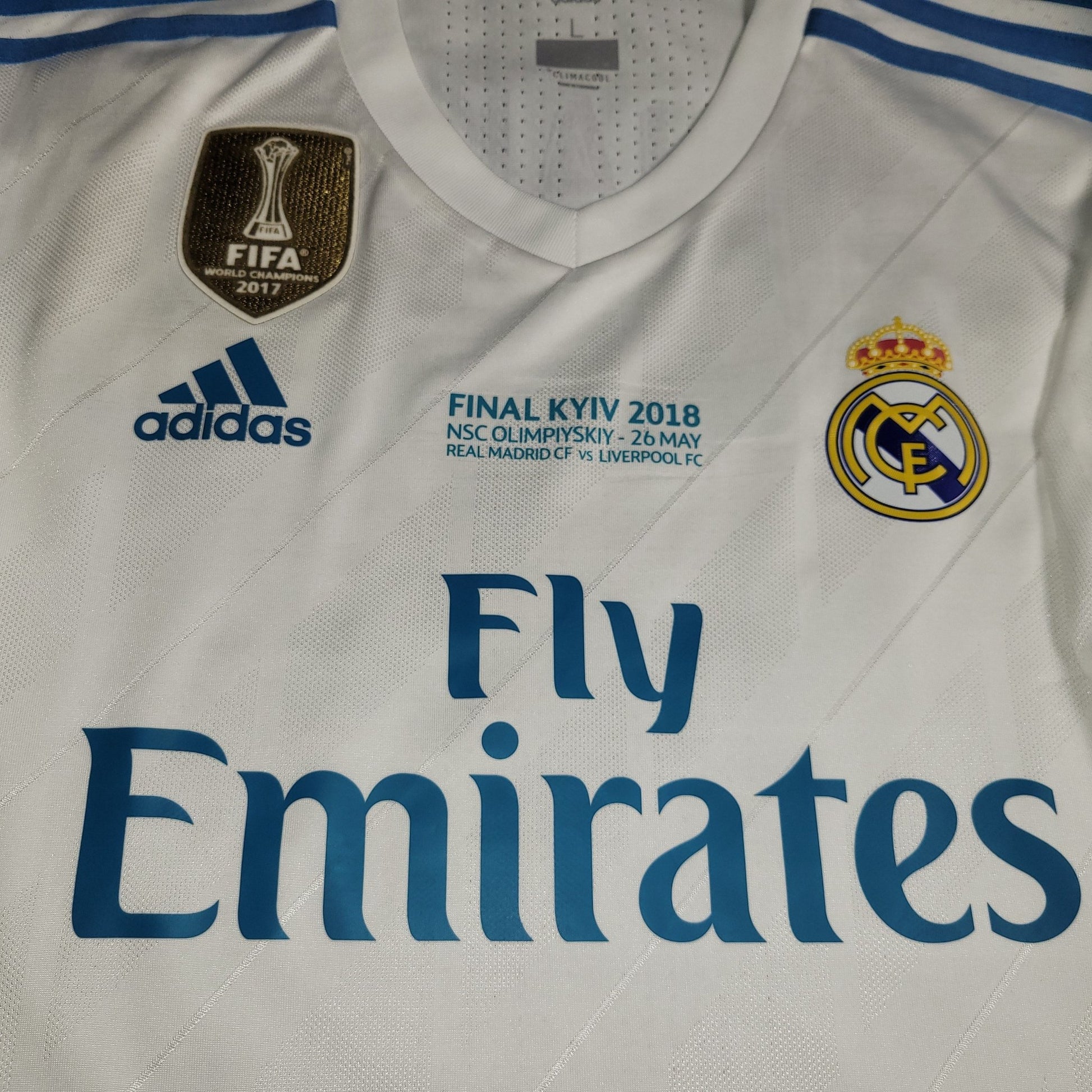 Cristiano Ronaldo Real Madrid Home 2017 2018 LAST SEASON ADIZERO PLAYER ISSUE Soccer Jersey Shirt L SKU B31097 Adidas