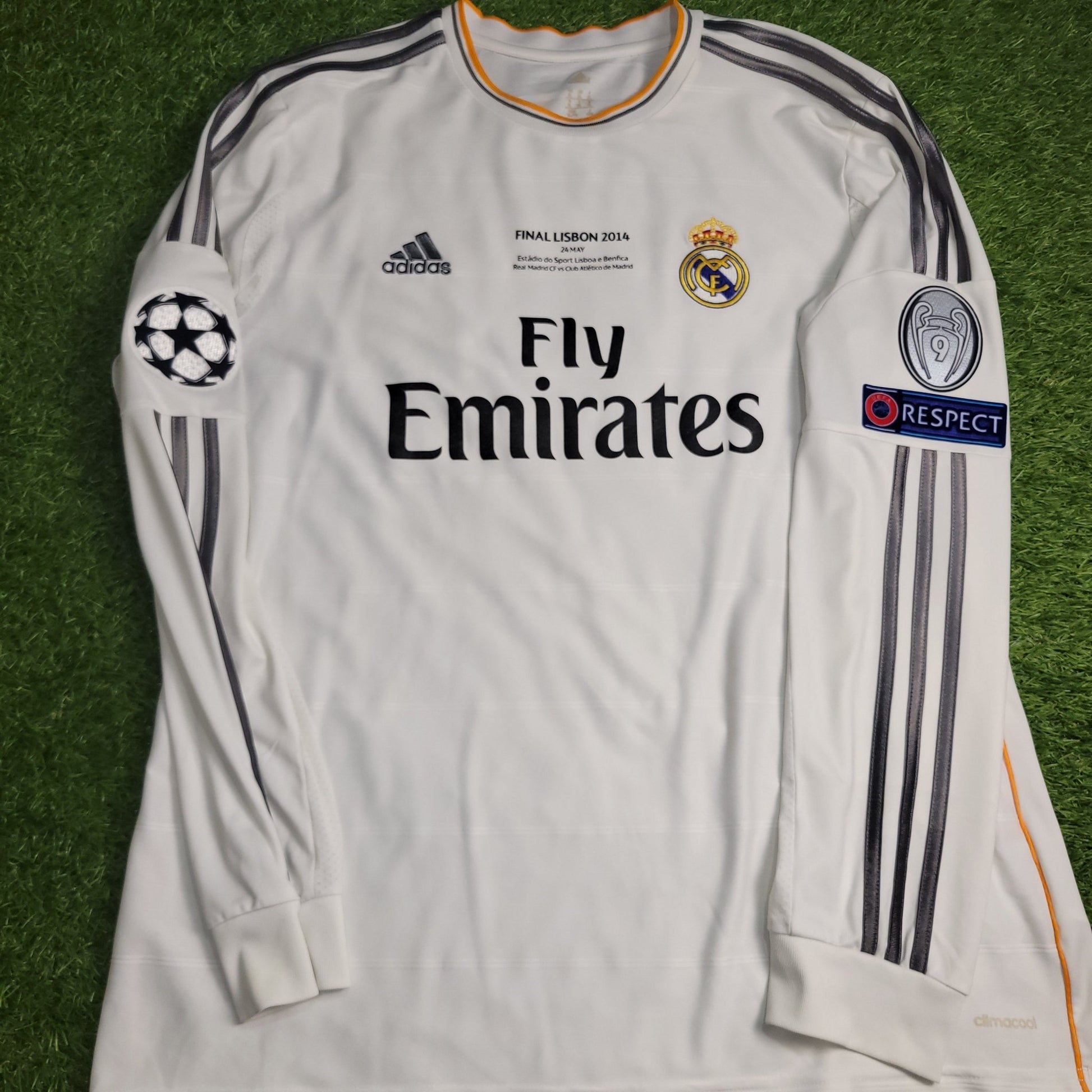 Cristiano Ronaldo Real Madrid UEFA FINAL 2013 2014 Long Sleeve Soccer Jersey Shirt XL SKU G81098 Adidas