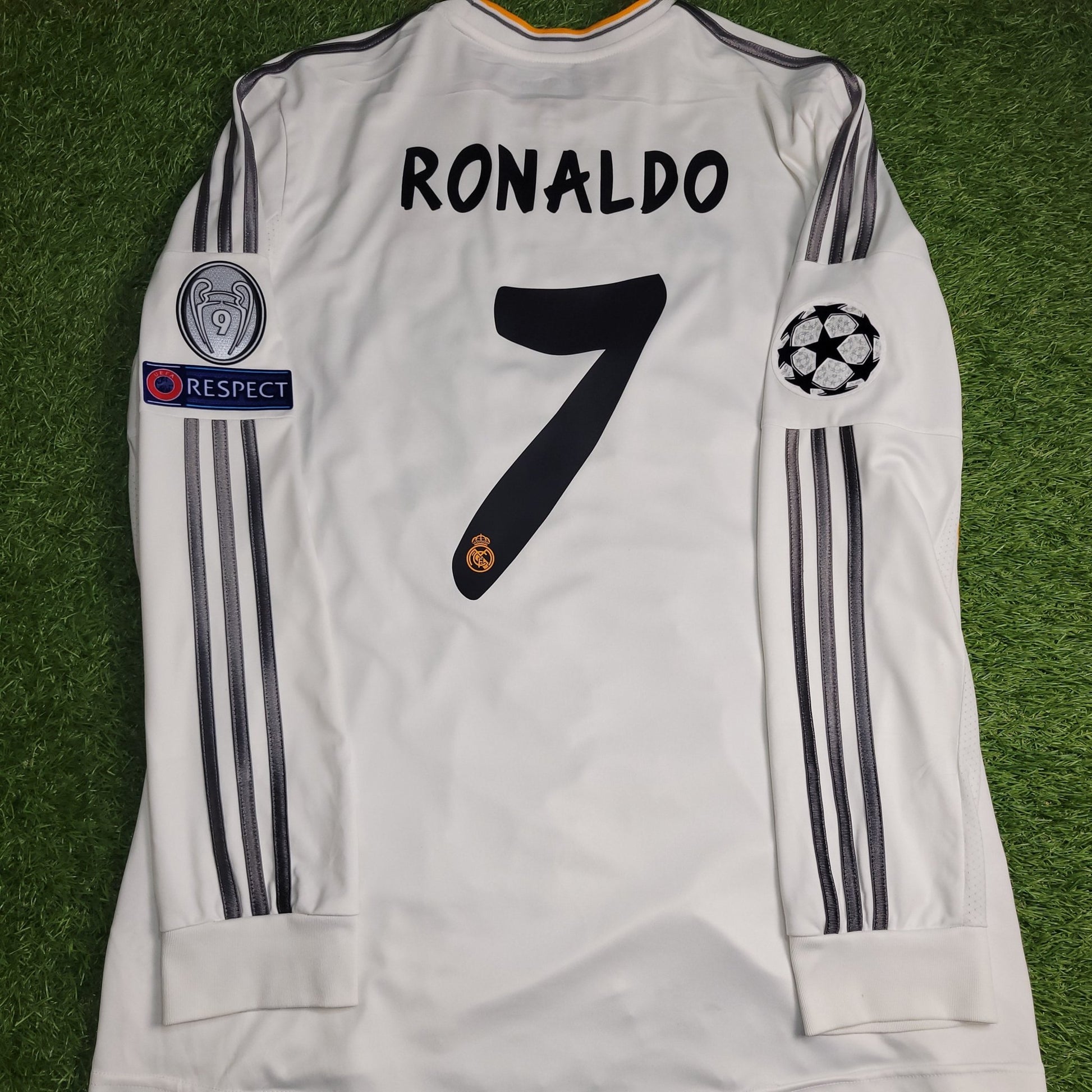 Cristiano Ronaldo Real Madrid UEFA FINAL 2013 2014 Long Sleeve Soccer Jersey Shirt XL SKU G81098 Adidas