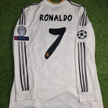 Cristiano Ronaldo Real Madrid UEFA FINAL 2013 2014 Long Sleeve Soccer Jersey Shirt XL SKU G81098 Adidas