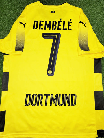 Dembele Borussia Dortmund 2017 2018 Soccer Jersey Shirt L foreversoccerjerseys