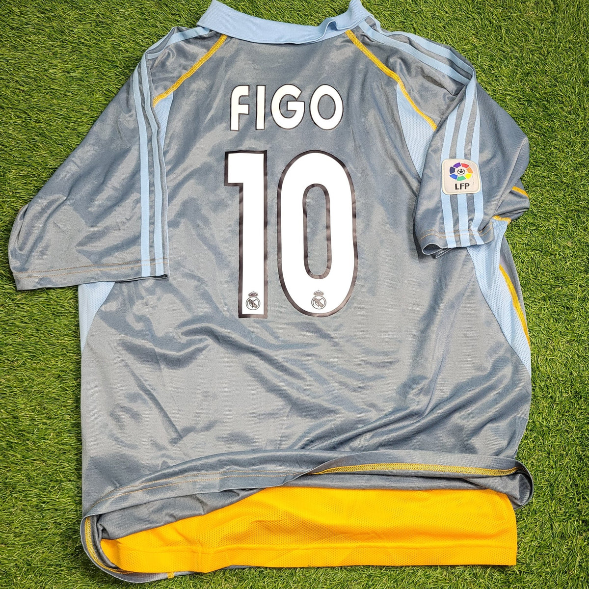 Figo Real Madrid 2003 2004 PLAYER ISSUE Third Soccer Jersey Shirt 
