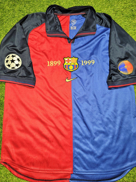 Guardiola Barcelona Centenary 1999 2000 TOTAL 90 Soccer Jersey Jersey Shirt L SKU# F40307AOG 118863 foreversoccerjerseys