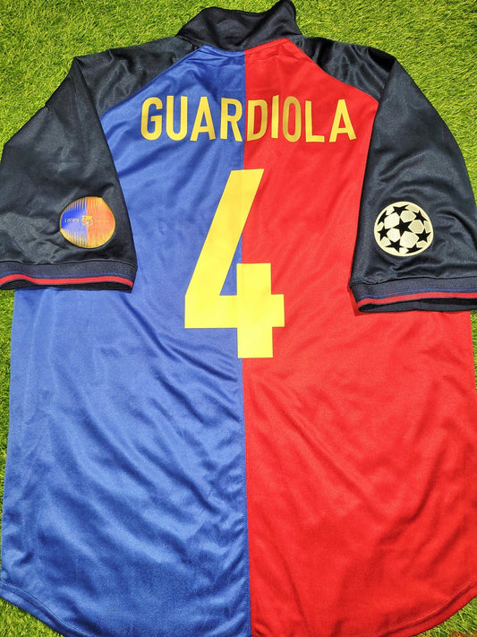 Guardiola Barcelona Centenary 1999 2000 TOTAL 90 Soccer Jersey Jersey Shirt L SKU# F40307AOG 118863 foreversoccerjerseys