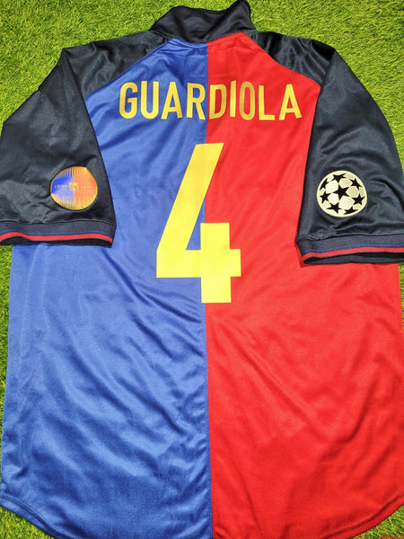 Guardiola Barcelona Centenary 1999 2000 TOTAL 90 Soccer Jersey Jersey Shirt L SKU# F40307AOG 118863 foreversoccerjerseys
